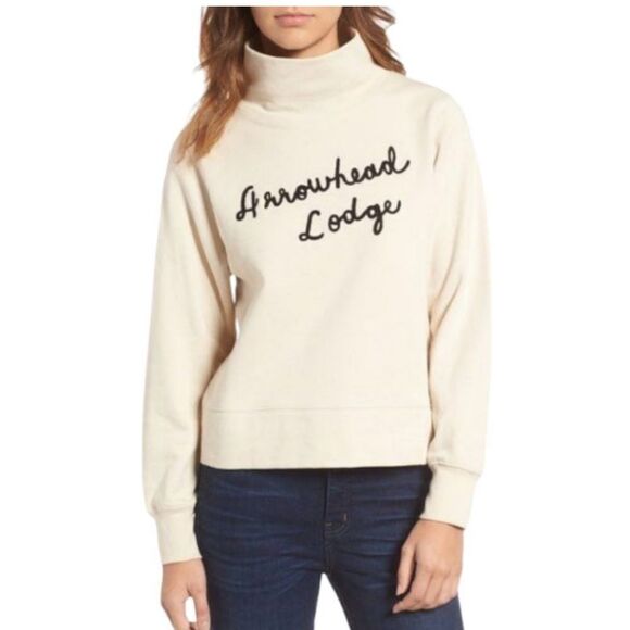 Madewell Tops - MADEWELL Arrowhead Lodge Funnelneck Sweatshirt Medium